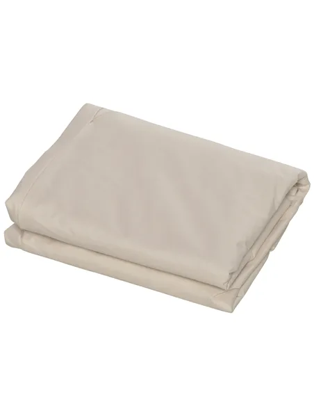 Outsunny 600D Oxford Cloth Garden Furniture Cover Waterproof, 3 Seater Sofa Protector for Patio, Outdoor, Beige, 218 x 111 x 63-