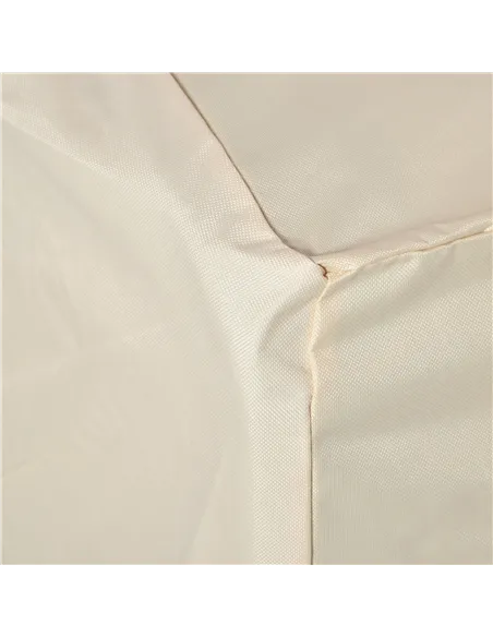 Outsunny 600D Oxford Cloth Garden Furniture Cover Waterproof, 3 Seater Sofa Protector for Patio, Outdoor, Beige, 218 x 111 x 63-