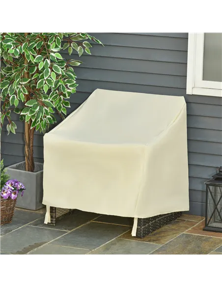Outsunny 600D Oxford Cloth Furniture Cover Single Chair Garden Patio Outdoor Protector Waterproof 68x87x44-77cm