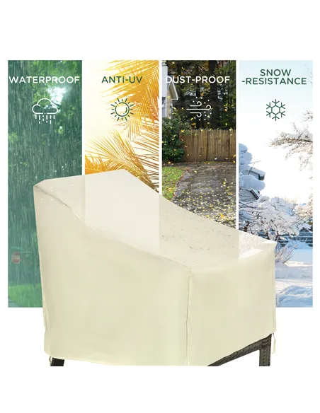 Outsunny 600D Oxford Cloth Furniture Cover Single Chair Garden Patio Outdoor Protector Waterproof 68x87x44-77cm