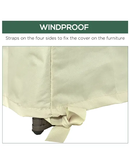Outsunny 600D Oxford Cloth Furniture Cover Single Chair Garden Patio Outdoor Protector Waterproof 68x87x44-77cm