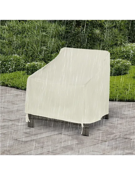 Outsunny 600D Oxford Cloth Furniture Cover Single Chair Garden Patio Outdoor Protector Waterproof 68x87x44-77cm