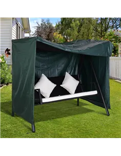 Outsunny 152 x 177cm Three-Seater Swing Chair Protective Cover Green 2