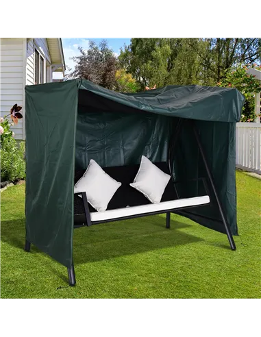 Outsunny 152 x 177cm Three-Seater Swing Chair Protective Cover Green