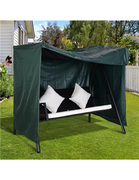 Outsunny 152 x 177cm Three-Seater Swing Chair Protective Cover Green