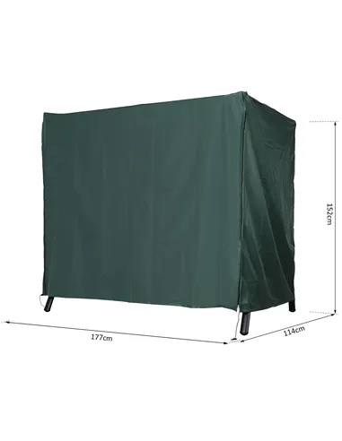 Outsunny 152 x 177cm Three-Seater Swing Chair Protective Cover Green