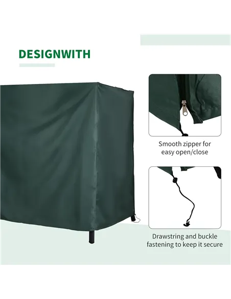 Outsunny 152 x 177cm Three-Seater Swing Chair Protective Cover Green