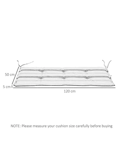 Outsunny Polyester Set Of 2 Swing Chair Cushion Green Stripes