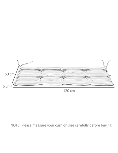 Outsunny Polyester Set Of 2 Swing Chair Cushion Green Stripes