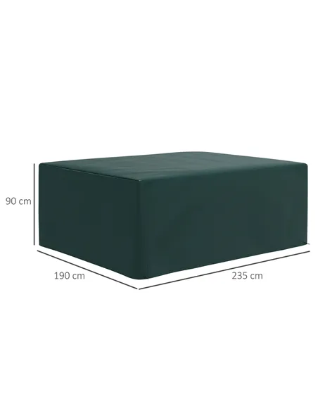 Outsunny Garden Furniture Cover, Waterproof Anti-UV Large Protective Patio Set Covers, 235 x 190 x 90cm, Green