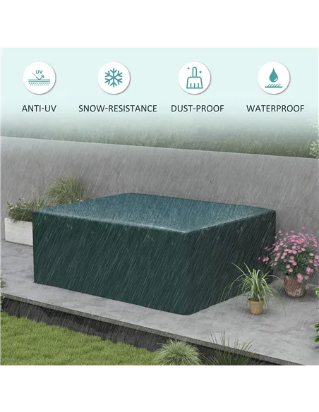Outsunny Garden Furniture Cover, Waterproof Anti-UV Large Protective Patio Set Covers, 235 x 190 x 90cm, Green