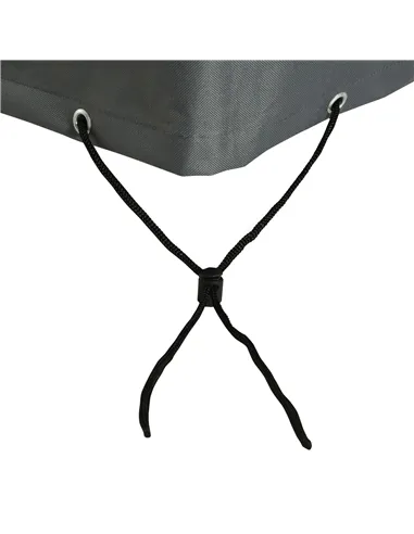 Outsunny 205x192cm Outdoor Garden Rattan Furniture Protective Cover Water UV Resistant Grey