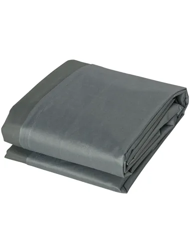 Outsunny 205x192cm Outdoor Garden Rattan Furniture Protective Cover Water UV Resistant Grey