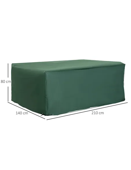 Outsunny Outdoor Garden Furniture Cover Waterproof, Anti-UV 600D Heavy Duty Oxford Fabric Patio Furniture Cover for Rectangular 