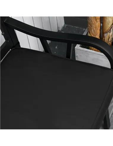 Outsunny Garden Bench Cushion 2 Seater Loveseat Seat Pad for Patio Swing Furniture for Indoor & Outdoor Use, 120 x 50 x 8 cm, Bl