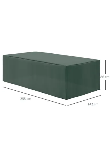 Outsunny 255x142cm Outdoor Garden Rattan Furniture Protective Cover Water UV Resistant