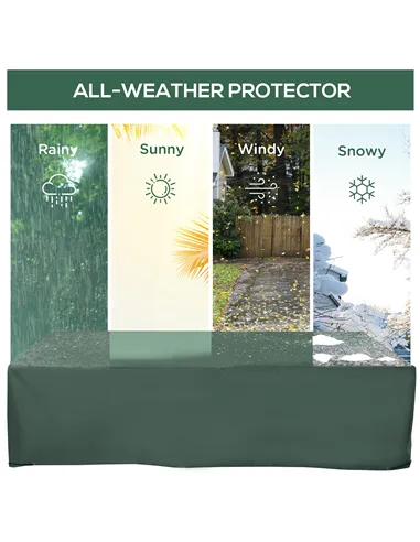 Outsunny 255x142cm Outdoor Garden Rattan Furniture Protective Cover Water UV Resistant