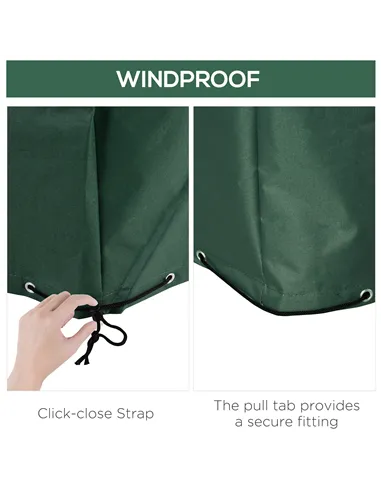 Outsunny 255x142cm Outdoor Garden Rattan Furniture Protective Cover Water UV Resistant