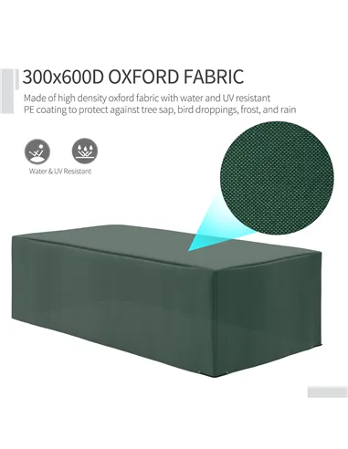 Outsunny 255x142cm Outdoor Garden Rattan Furniture Protective Cover Water UV Resistant