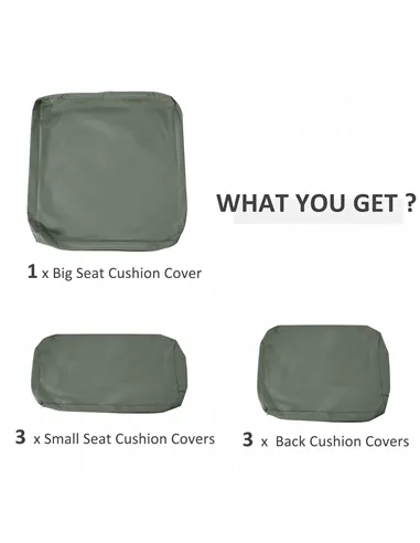 Outsunny Cushion Cover Replacement Garden Rattan Patio Furniture Seat Cover