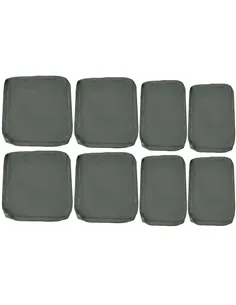 Outsunny  Replacement Cushion Cover Garden Rattan Patio Furniture Seat Cover Polyester Outdoor Deep Grey- No Cushion Included