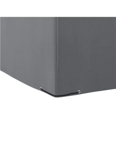 Outsunny 225x210cm Outdoor Garden Rattan Furniture Protective Cover Water UV Resistant Grey