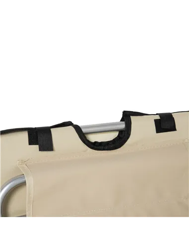 Outsunny Set of 2 Foldable Garden Beach Chair Mat Lightweight Outdoor Sun Lounger Seats Adjustable Back Metal Frame PE Fabric He