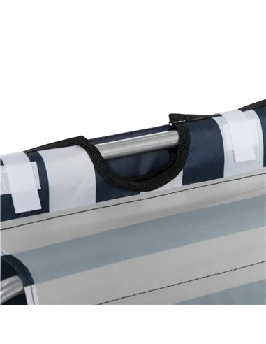 Outsunny Set of 2 Foldable Garden Beach Chair Mat Lightweight Outdoor Sun Lounger Seats Adjustable Back Metal Frame PE Fabric He