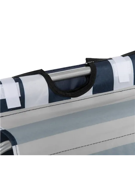 Outsunny Set of 2 Foldable Garden Beach Chair Mat Lightweight Outdoor Sun Lounger Seats Adjustable Back Metal Frame PE Fabric He