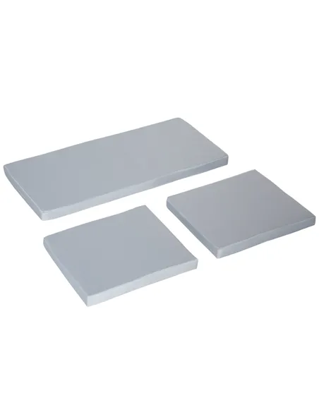 Outsunny 3 PCs Outdoor Seat Cushion for Rattan Furniture, Garden Furniture Cushions, Grey