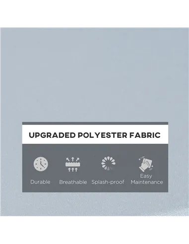 Outsunny 3 PCs Outdoor Seat Cushion for Rattan Furniture, Garden Furniture Cushions, Grey