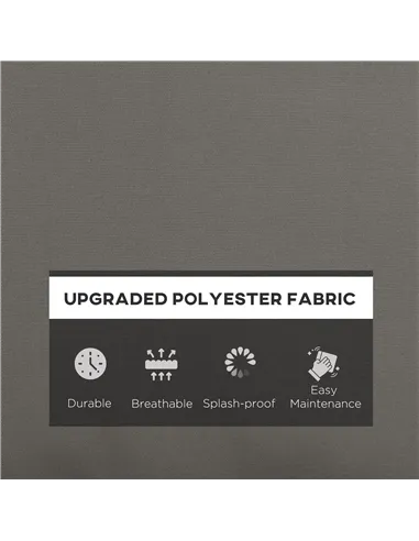 Outsunny Outdoor Cushion Pad Set for Rattan Furniture, 7 Piece Garden Furniture Cushions ONLY, Grey