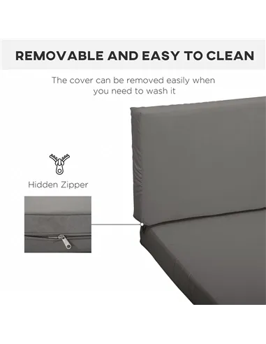 Outsunny Outdoor Cushion Pad Set for Rattan Furniture, 7 Piece Garden Furniture Cushions ONLY, Grey