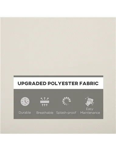 Outsunny Outdoor Cushion Pad Set for Rattan Furniture, 7 Piece Garden Furniture Cushions ONLY, Cream