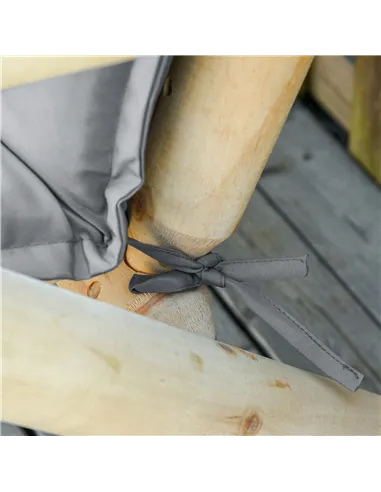 Outsunny Set of 2 Outdoor Chair Cushions, High Back Padded Patio Chair with Pillow for Indoor and Outdoor Use, Dark Grey