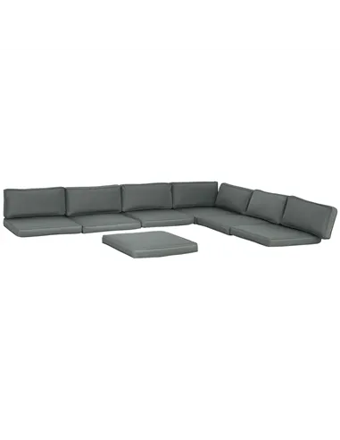 Outsunny Set of 14 Dining Set Cushions - Grey