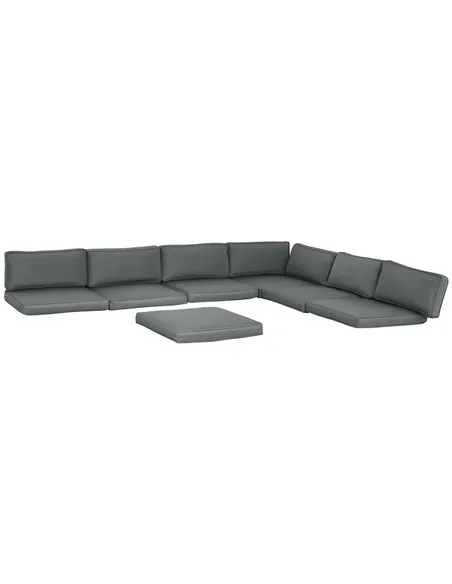 Outsunny Set of 14 Dining Set Cushions - Grey