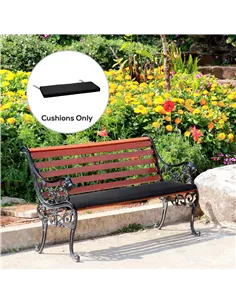 Outsunny 2-Seater Garden Bench Cushion with Ties, Swing Chair Cushion, Replacement Cushion for Outdoor Furniture, 110 x 46 cm, B 2