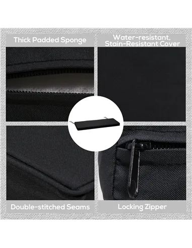 Outsunny 2-Seater Garden Bench Cushion with Ties, Swing Chair Cushion, Replacement Cushion for Outdoor Furniture, 110 x 46 cm, B