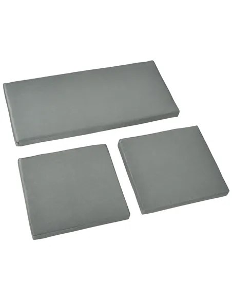 Outsunny Outdoor Seat Cushion Pads for Rattan Furniture, 3 PCs Garden Furniture Cushions, Dark Grey