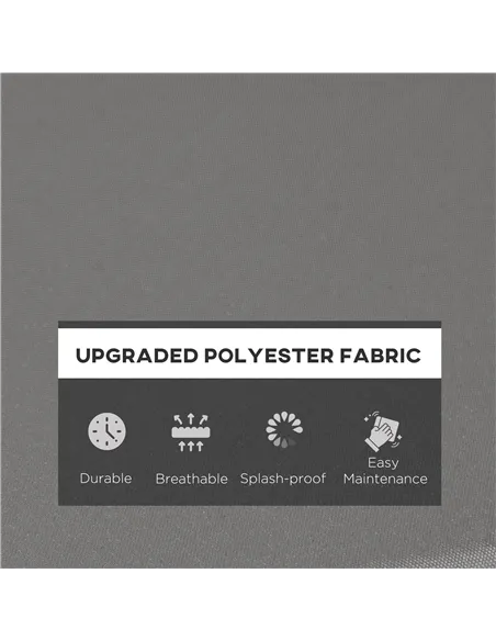Outsunny Outdoor Seat Cushion Pads for Rattan Furniture, 3 PCs Garden Furniture Cushions, Dark Grey