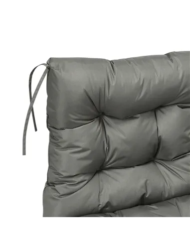 Outsunny Garden Back Chair Cushion, Comfortable Patio Seat Cushion Pad with Backrest for Outdoor & Indoor Use, Light Grey