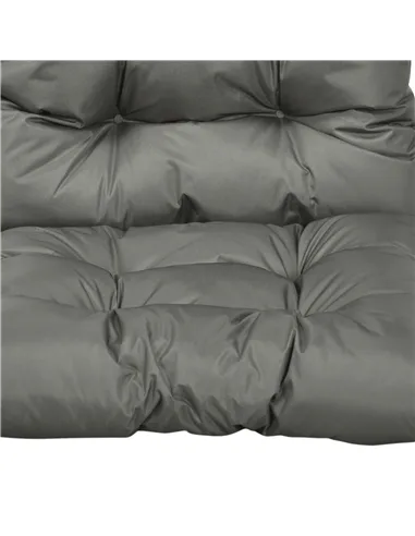 Outsunny Garden Back Chair Cushion, Comfortable Patio Seat Cushion Pad with Backrest for Outdoor & Indoor Use, Light Grey