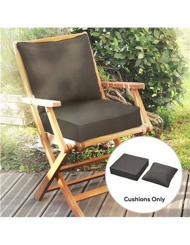 Outsunny Outdoor Seat and Back Cushion Set Patio Deep Seating Chair Replacement Cushion