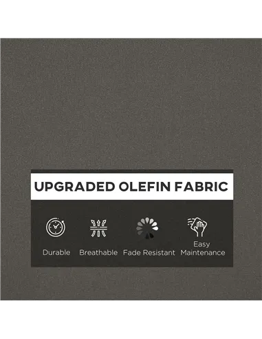 Outsunny Outdoor Seat and Back Cushion Set Patio Deep Seating Chair Replacement Cushion