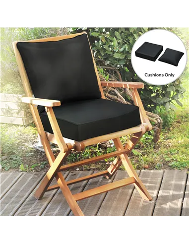 Outsunny Outdoor Seat and Back Cushion Set Patio Deep Seating Chair Replacement Cushion