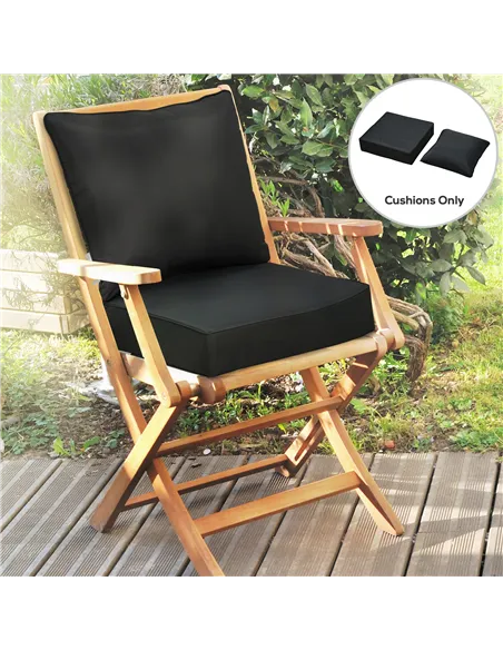 Outsunny Outdoor Seat and Back Cushion Set Patio Deep Seating Chair Replacement Cushion