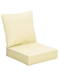 Outsunny Outdoor Seat and Back Cushion Set Patio Deep Seating Chair Replacement Cushion