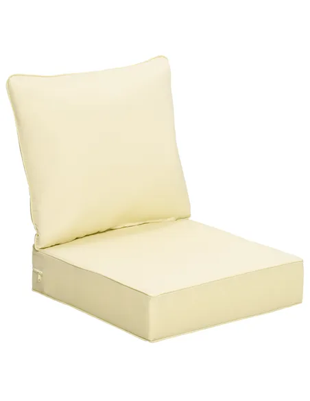 Outsunny Outdoor Seat and Back Cushion Set Patio Deep Seating Chair Replacement Cushion