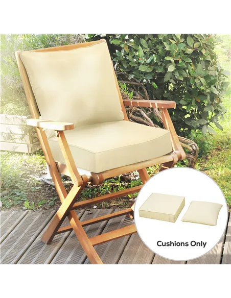 Outsunny Outdoor Seat and Back Cushion Set Patio Deep Seating Chair Replacement Cushion